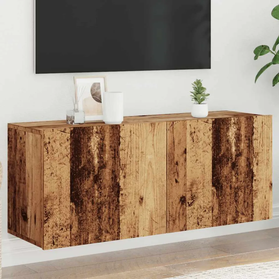 vidaXL Tv-meubel wandgemonteerd 100x30x41 cm oud houtkleurig bruin, foto 4
