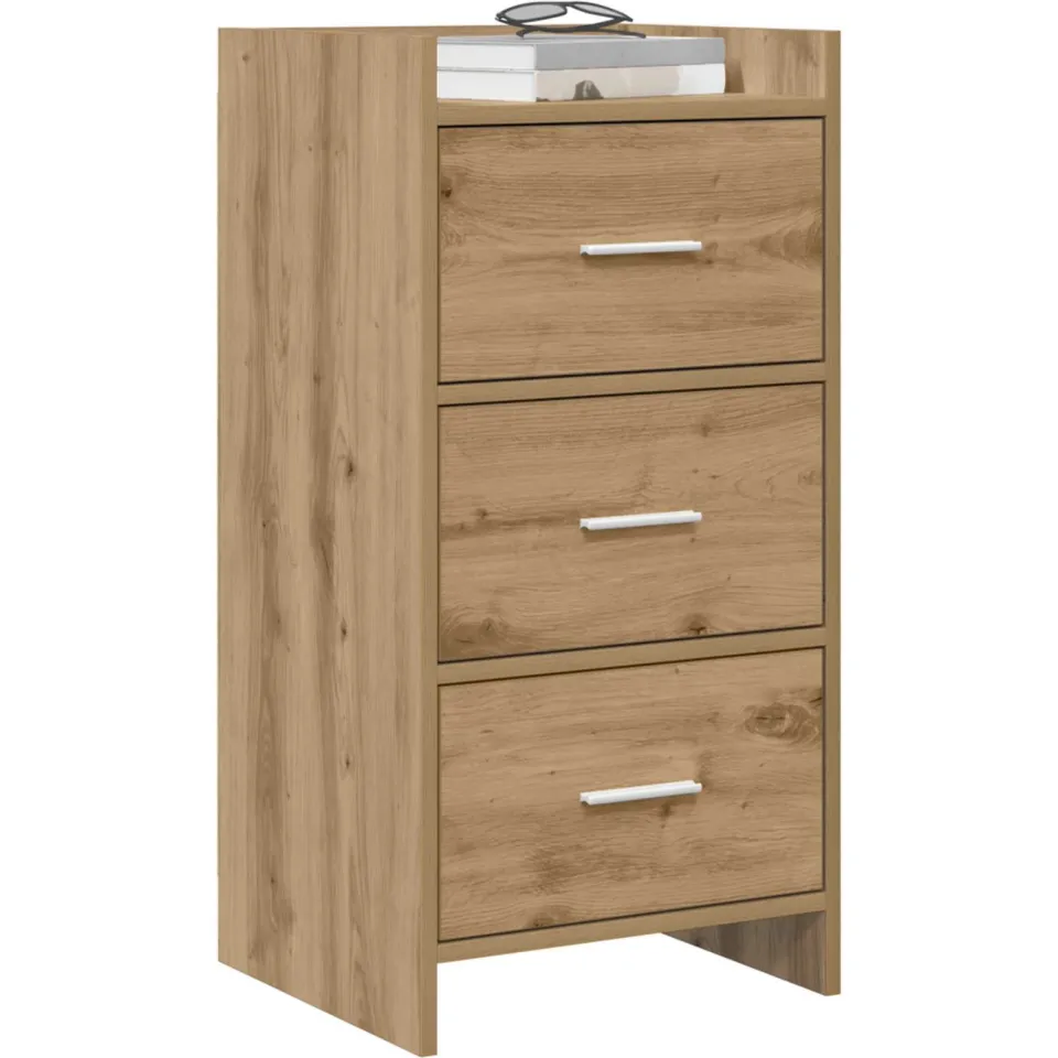 vidaXL Dressoir Artisanaal eiken 40 x 36 x 80 cm Bewerkt hout Bruin