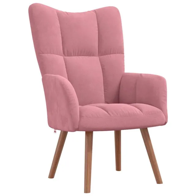 vidaXL Relaxstoel - fluweel - roze