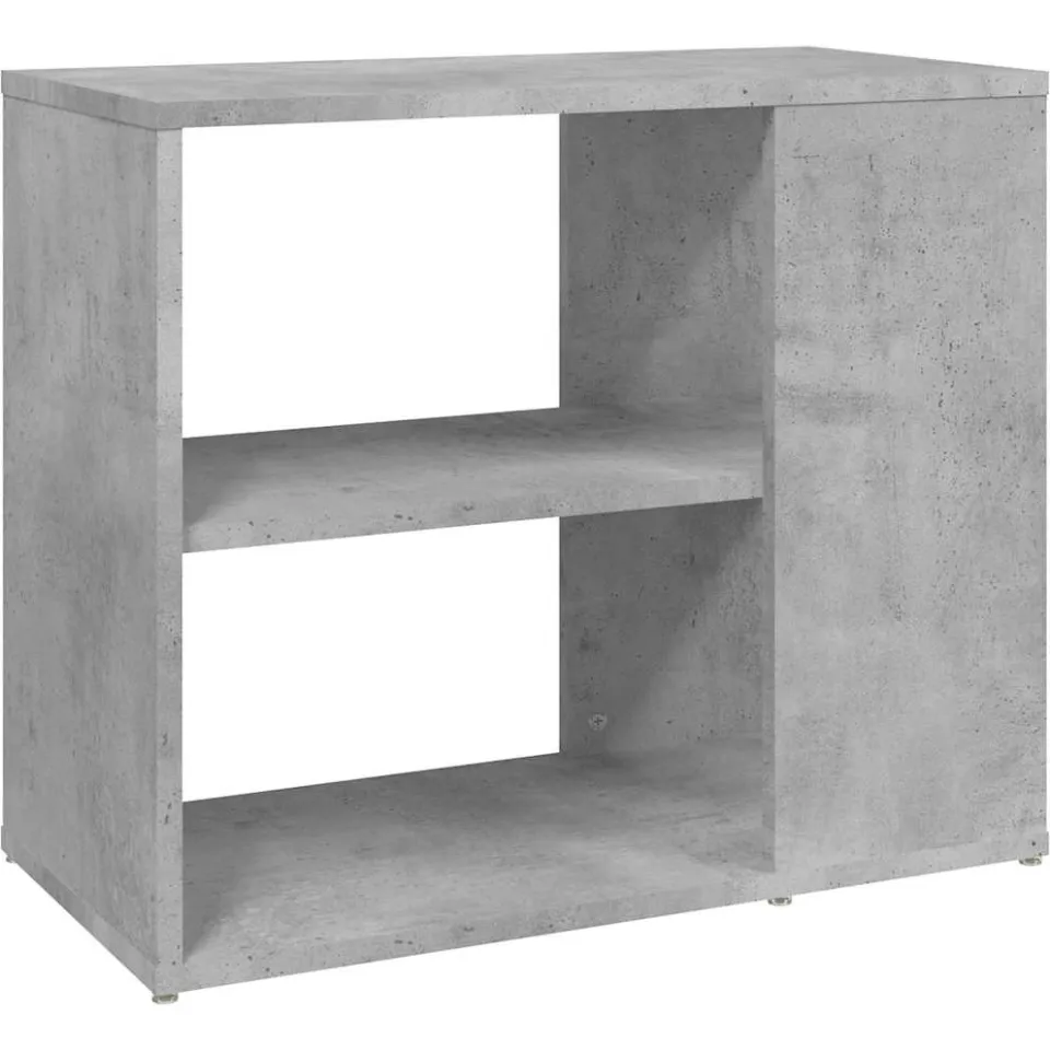 vidaXL Bijzetkast 60x30x50 cm bewerkt hout betongrijs grijs, foto 3