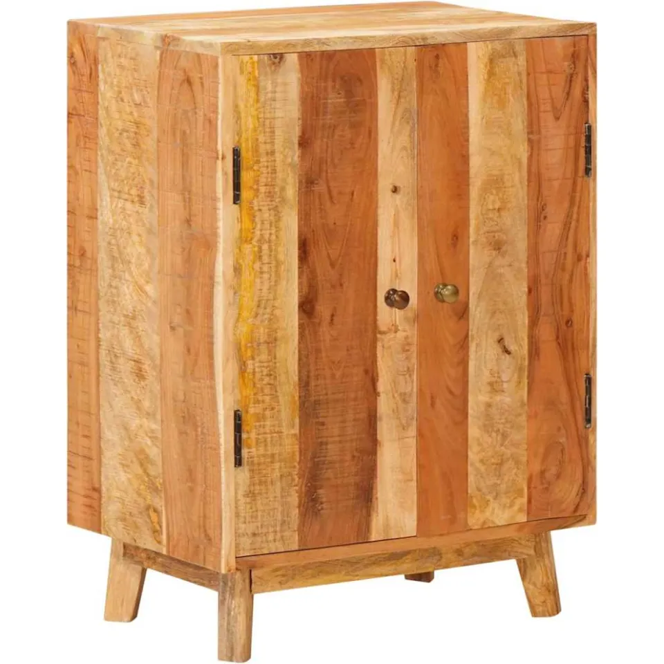 vidaXL Opslagkasten met plank Bruin 55 x 35 x 75 cm Massief Mango Hout, foto 4