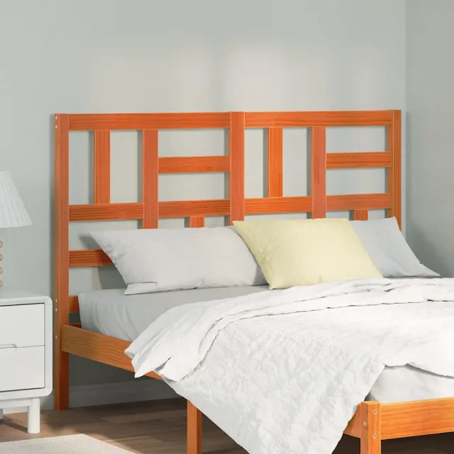 vidaXL Bed Hoofdbord Wasbruin 145,5 x 4 x 104 cm Massief grenenhout