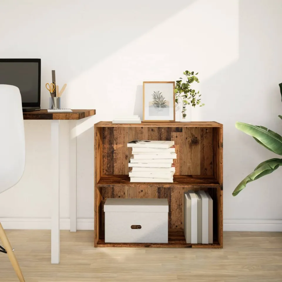 vidaXL Boekenkast 80x30x77 cm bewerkt hout oud houtkleurig bruin, foto 2