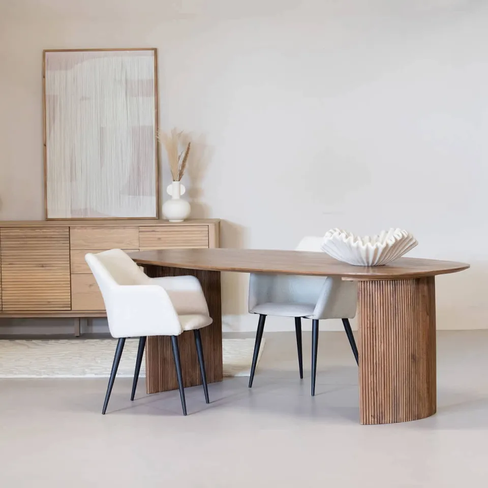 Giga Meubel Eettafel Feline - Deens Ovaal - Mangohout - 200cm, foto 2