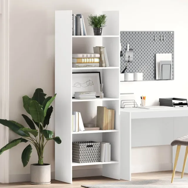 vidaXL Boekenkast 60x35x180 cm bewerkt hout wit, foto 2