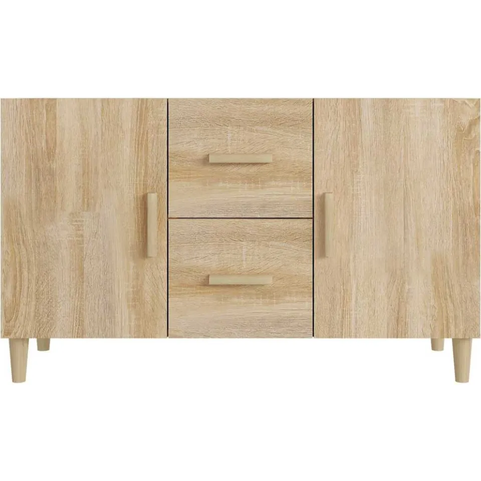 vidaXL Dressoir 100x36x60 cm bewerkt hout sonoma eikenkleurig, foto 4