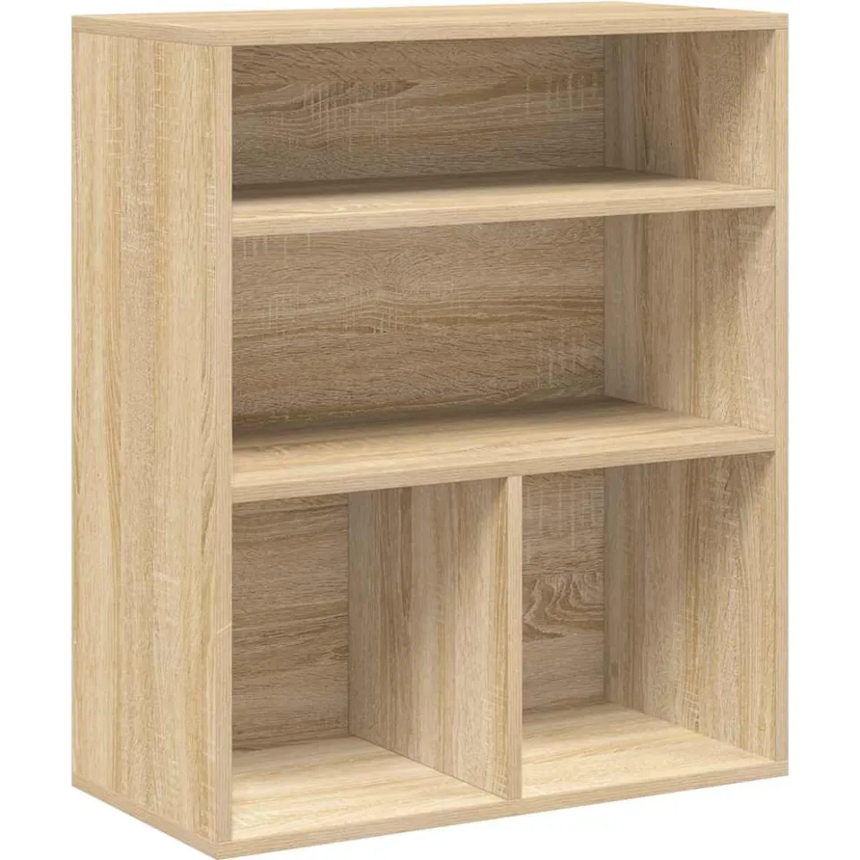 vidaXL Boekenkast 60x30x71,5 cm bewerkt hout sonoma eikenkleurig, foto 3