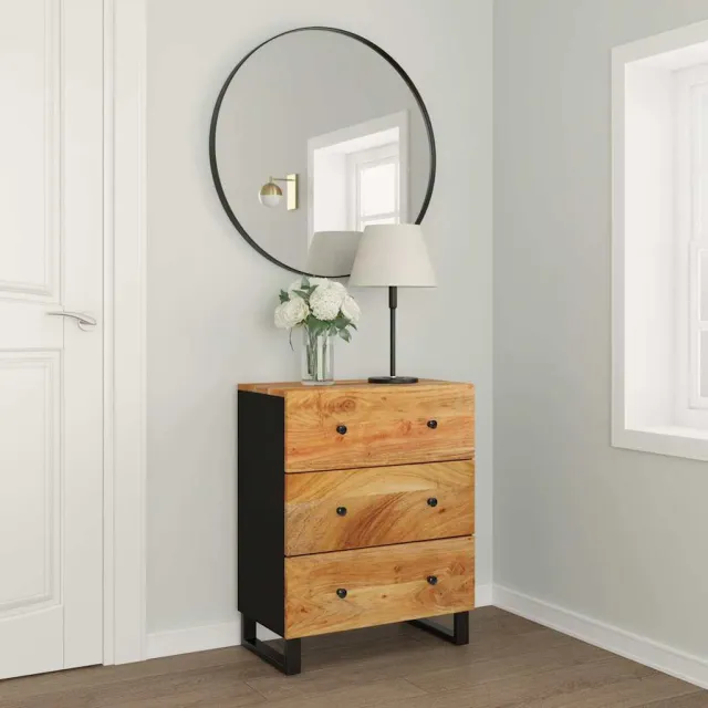vidaXL Dressoir 60x33x75 cm massief acaciahout Bruin