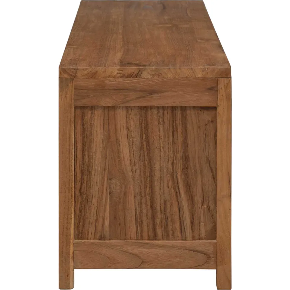 vidaXL Tv-meubel 110 x 30 x 40 cm Naturel Massief Teakhout, foto 3