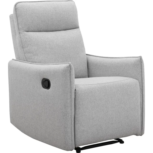 Notio Living Lugo - Relaxfauteuil met handmatige functie in stof lichtgrijs (102 x 71 x 86 cm)