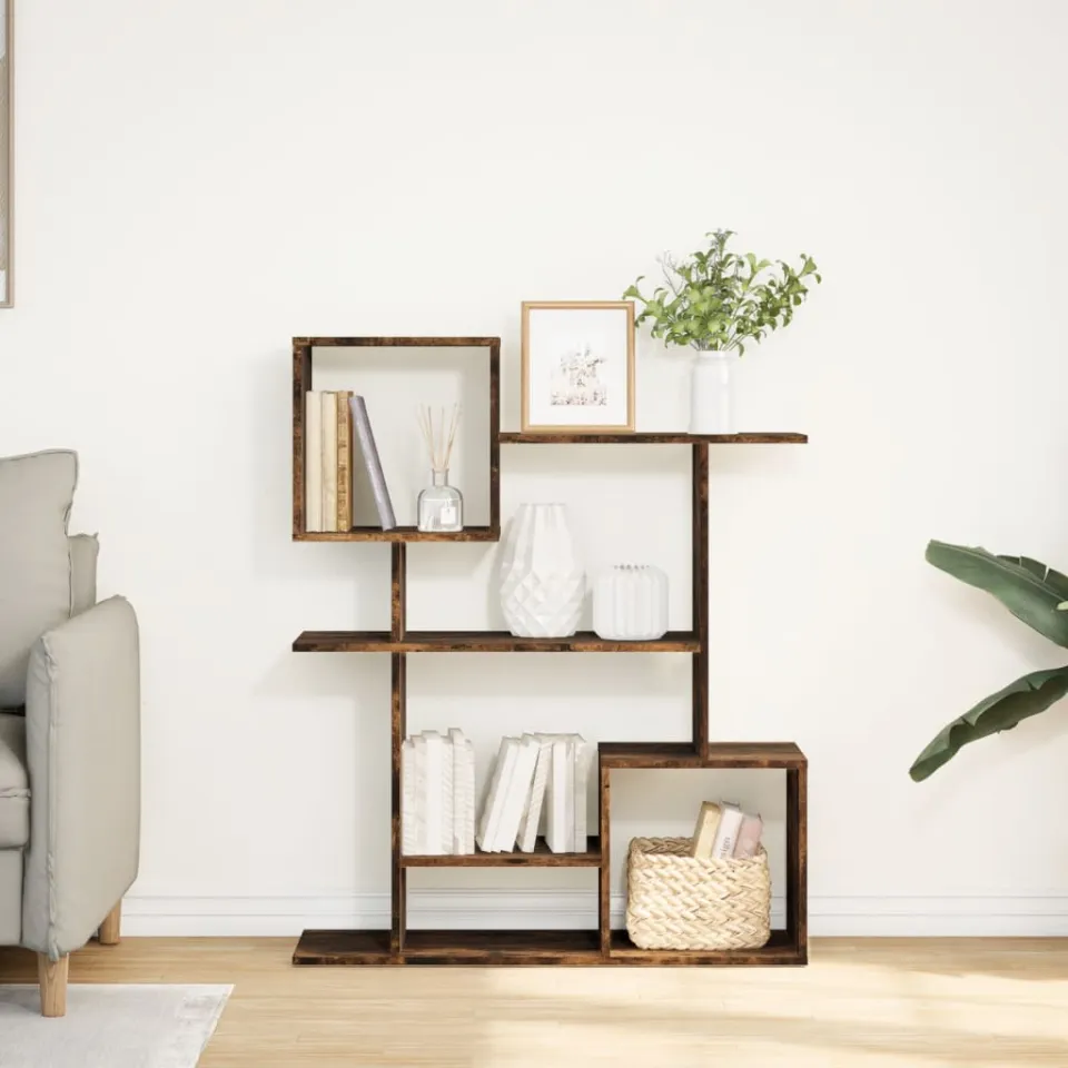 vidaXL Kamerscherm / boekenkast 92x29x112 cm hout gerookt eiken, foto 2