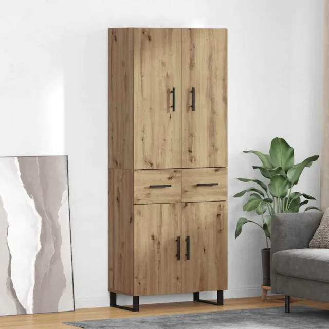 vidaXL Hoge kast 2 st Artisan Eiken 69,5 x 34 x 180 cm, foto 2