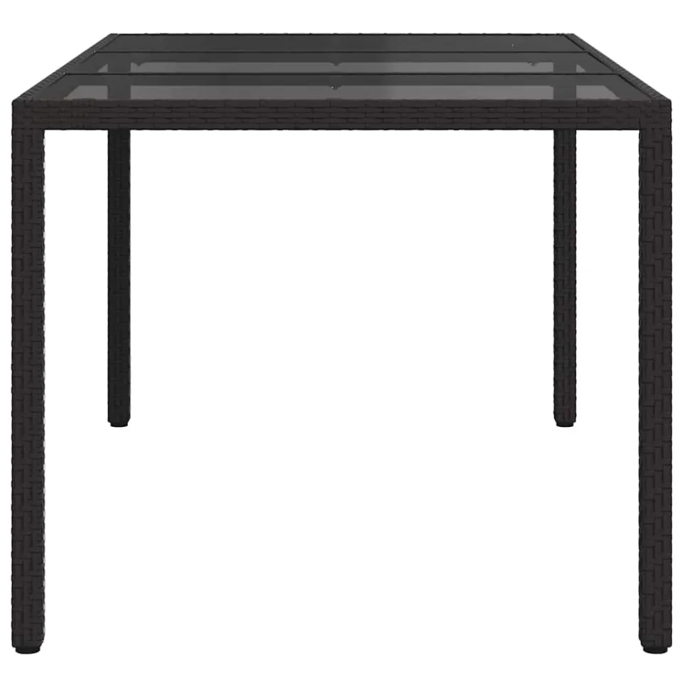 vidaXL Tuinstafel Zwart 150 x 90 x 75 cm poly rattan, foto 4