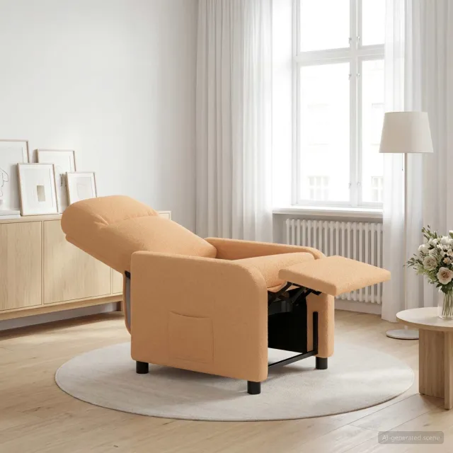 vidaXL Relaxfauteuil Beige Bouclé