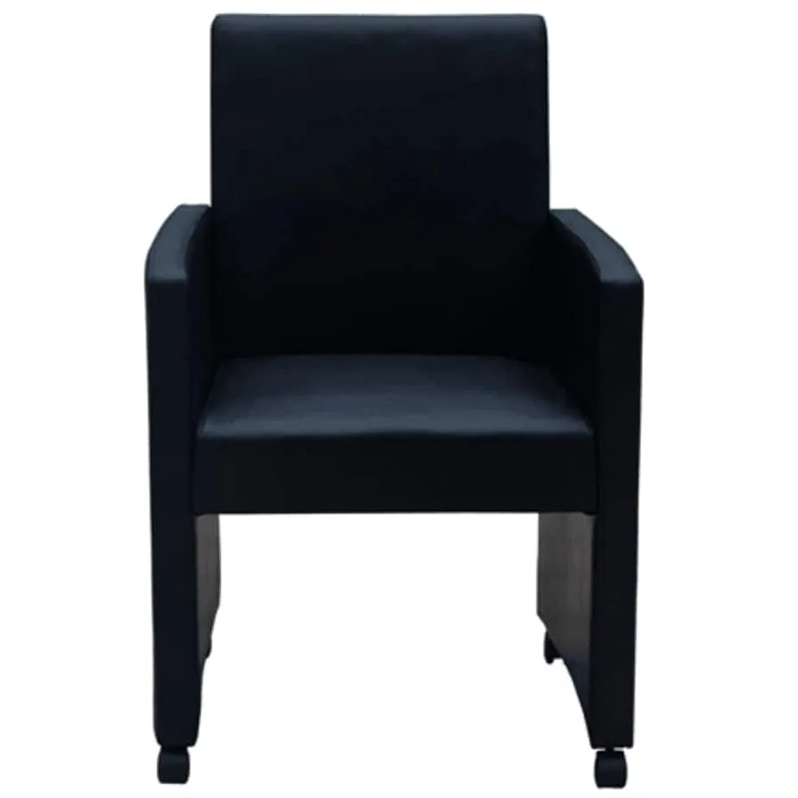 vidaXL Eetkamerstoelen 2 st kunstleer zwart, foto 4