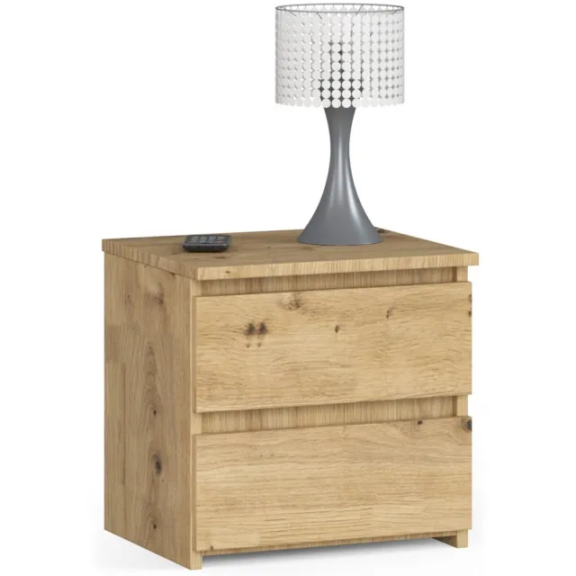Akord Nachtkastje CL2 met 2 Lades / AKORD Furniture Factory / Artisan Eik / 40 x 40 x 35 cm