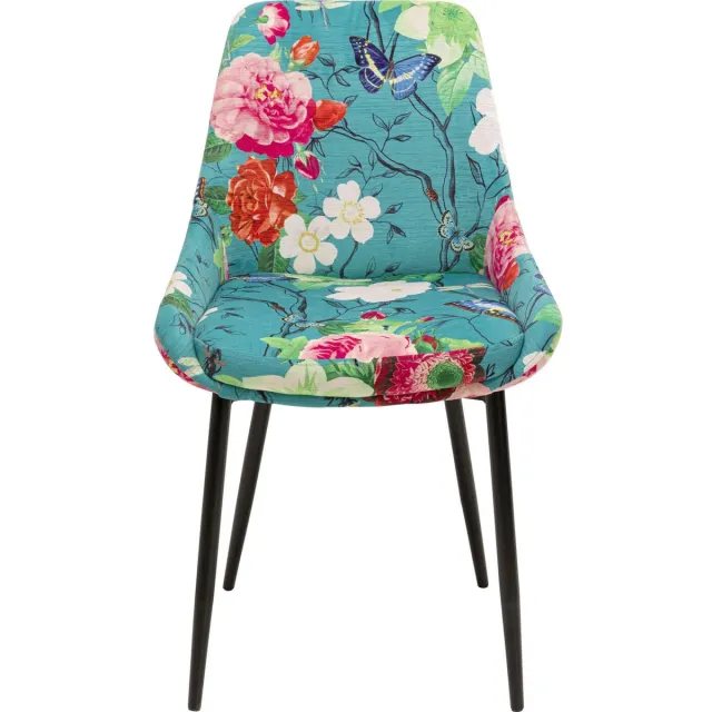 Kare Design Stoel East Side Flower Fever blauw Kare Design