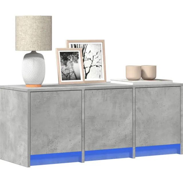 vidaXL Tv-meubel met LED 97x34x40 cm bewerkt hout betongrijs grijs, foto 2