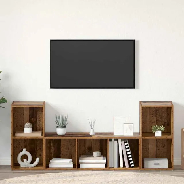 vidaXL Tv-meubelset 3 st 107 x 35 x 37 cm Bruin, foto 2