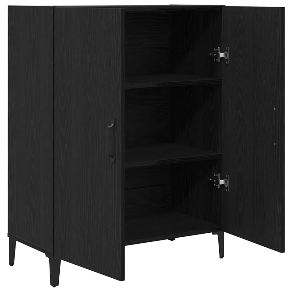 vidaXL Dressoir 69,5x34x90 cm spaanplaat zwart eikenkleurig, foto 4