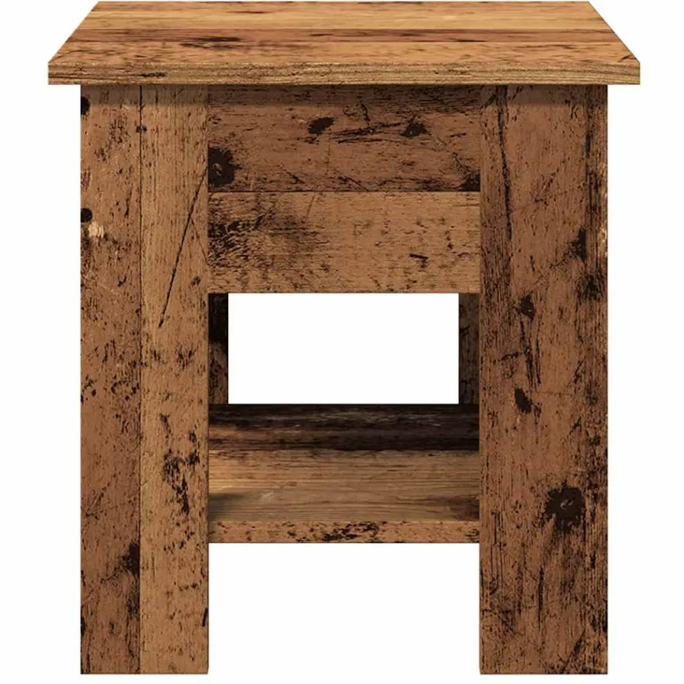 vidaXL Salontafel 40x40x42 cm bewerkt hout oud houtkleurig bruin, foto 4