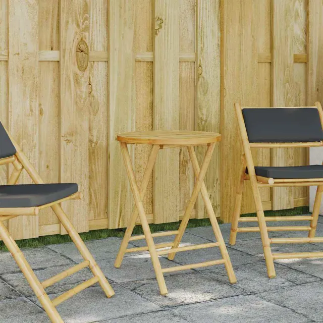 vidaXL Tuintafel inklapbaar Ø 55x75 cm bamboe bruin, foto 2