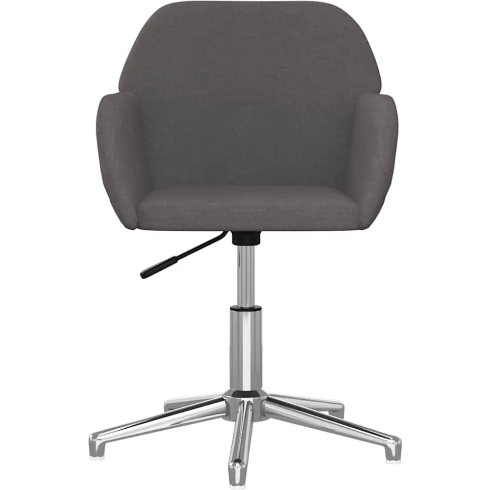 vidaXL Eetkamerstoelen draaibaar 2 st stof donkergrijs grijs, foto 4