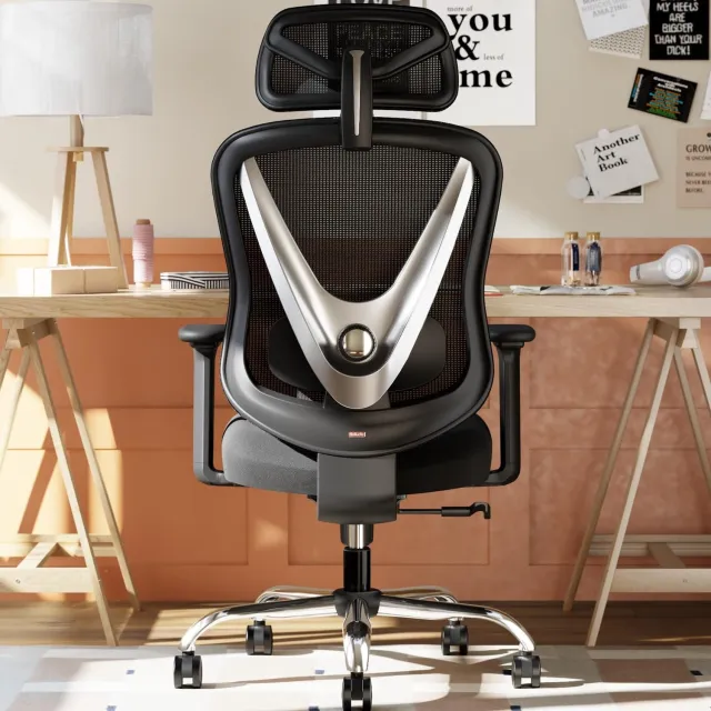 Duraxl Bureaustoel - Ergonomisch - 3D-lendensteun - Zwart