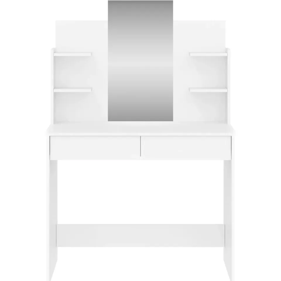 vidaXL Kaptafel met spiegel 96x39x142 cm wit