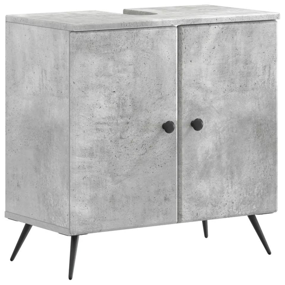 vidaXL Badkamer wastafelkast BREDA Betongrijs 59,5 x 31,5 x 59 cm grijs, foto 3