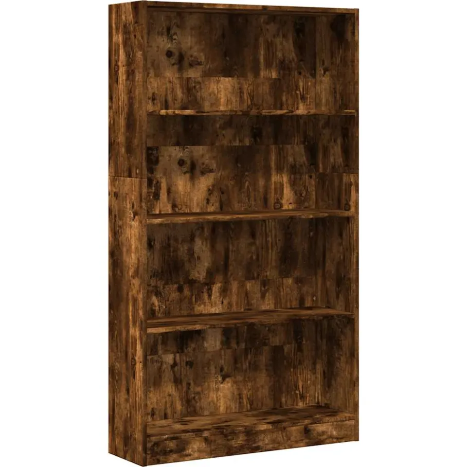 vidaXL Boekenkast 80x24x143 cm bewerkt hout gerookt eikenkleurig, foto 3