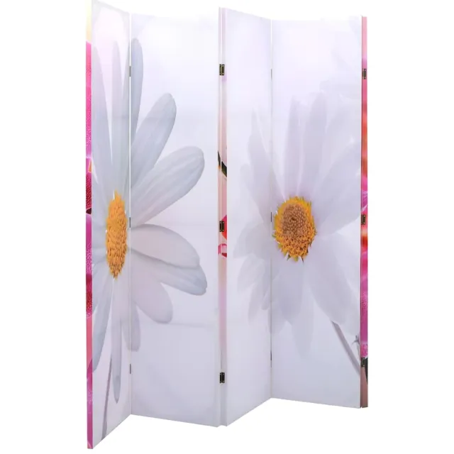 vidaXL Kamerscherm inklapbaar bloem 200x170 cm Meerkleurig