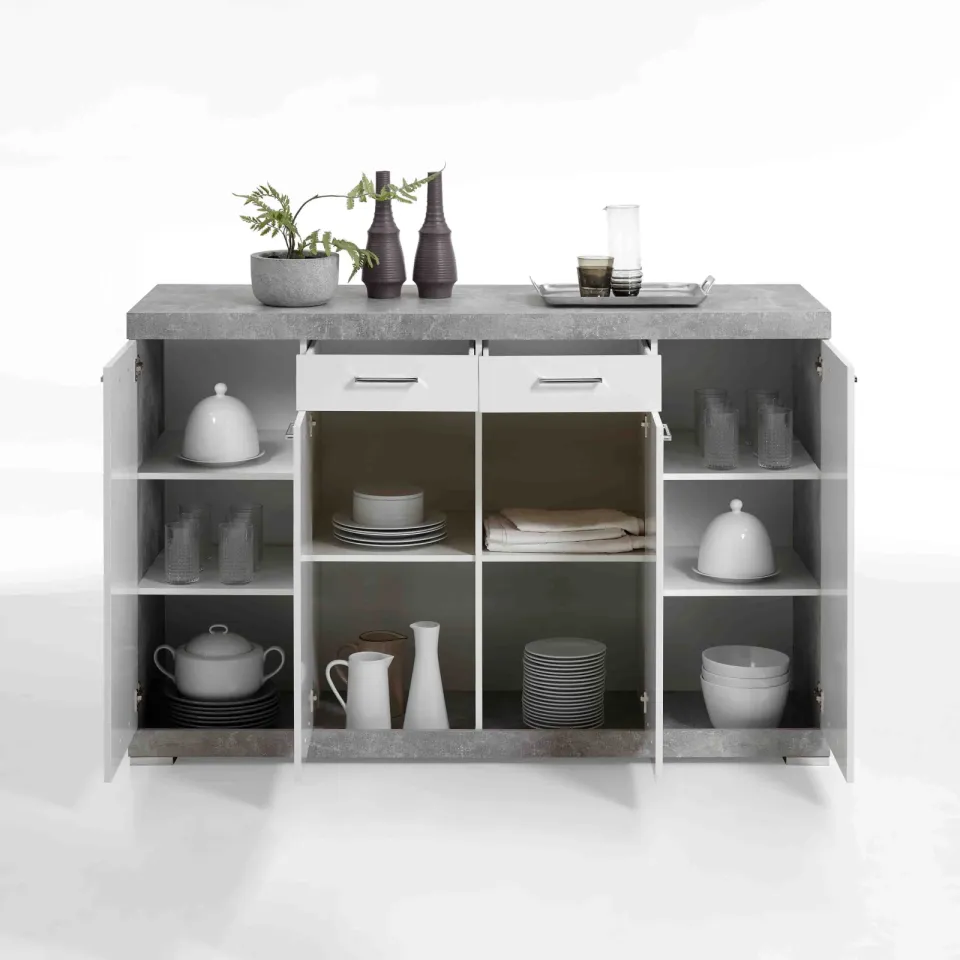 dressoir Hermes beton grijs wit, foto 3