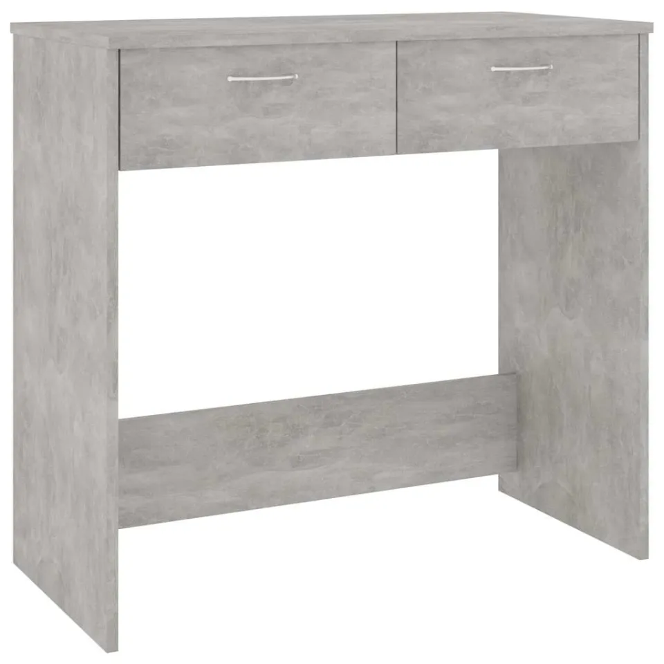 vidaXL Bureau 80x40x75 cm bewerkt hout betongrijs grijs, foto 3