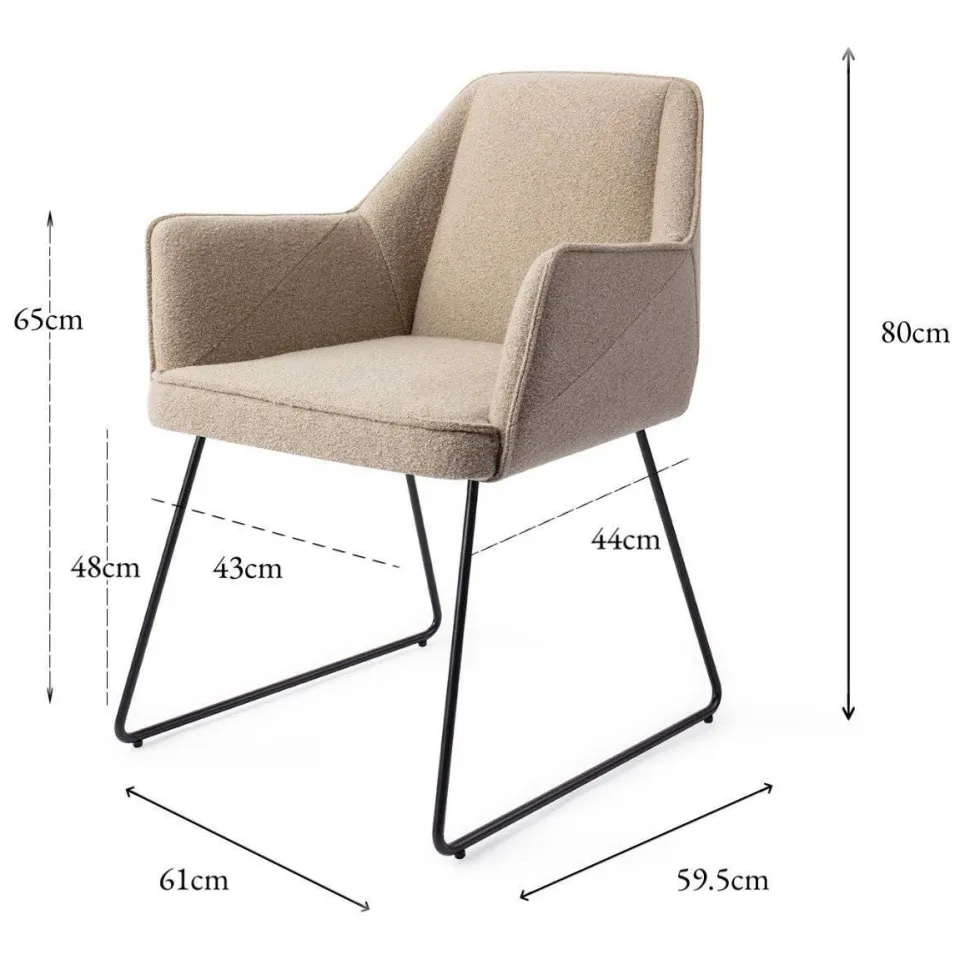 Jesper Home Tome eetkamerstoel beige, foto 4