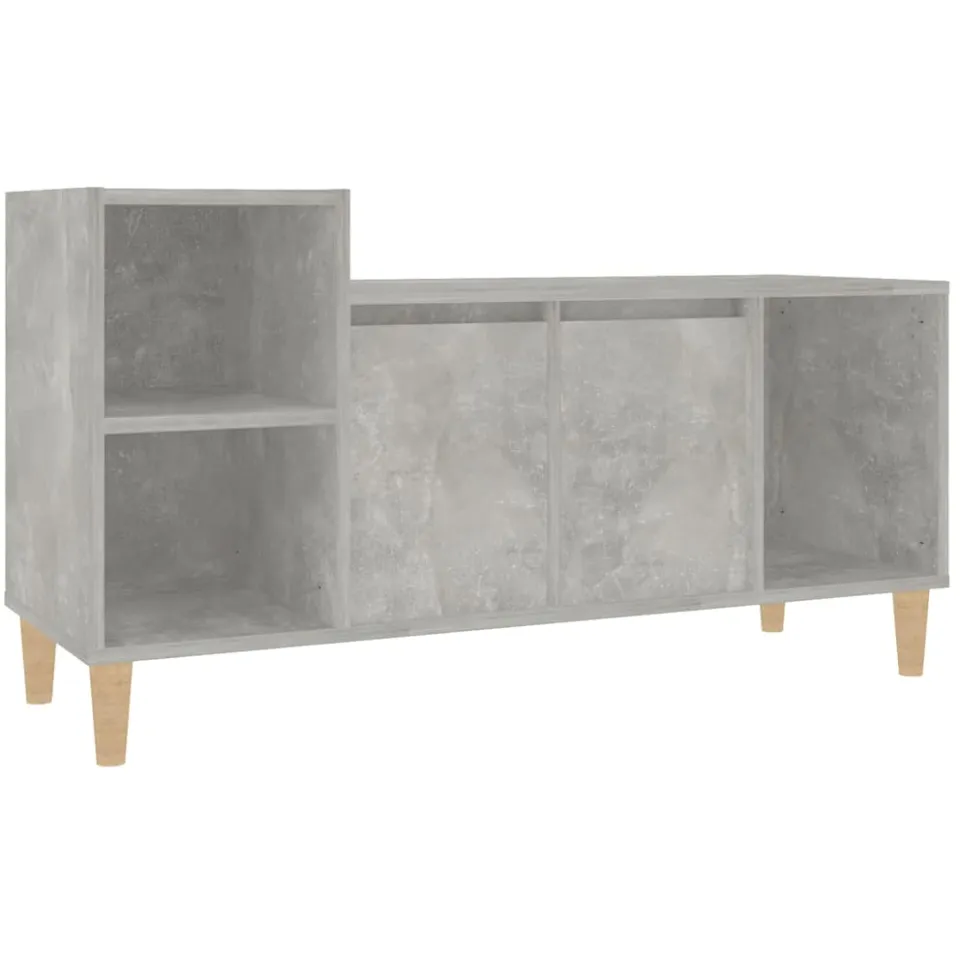 vidaXL Tv-meubel 100x35x55 cm bewerkt hout betongrijs grijs