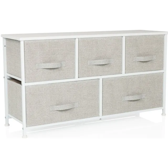 hjh LIVING Ladekast FOLDAR 100x30x55cm 5 vakken grijs hjh LIVING