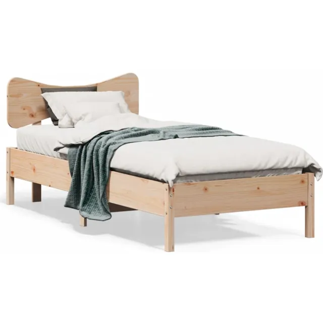 vidaXL Bedframe zonder matras massief grenenhout 75x190 cm bruin