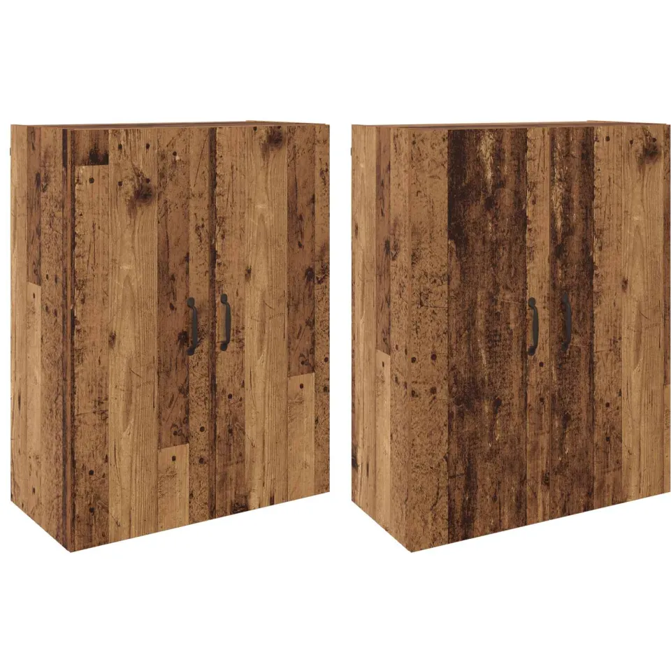 vidaXL Wandkast 2 st Oudhout 69,5 x 34 x 90 cm Bewerkt hout bruin, foto 3