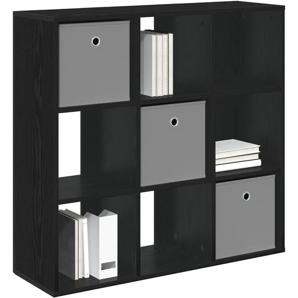 vidaXL Dressoir Zwart Eiken 88,5 x 29 x 84,5 cm