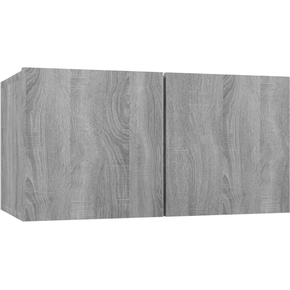 vidaXL Tv-hangmeubelen 2 st 60x30x30 cm bewerkt hout grijs sonoma, foto 4