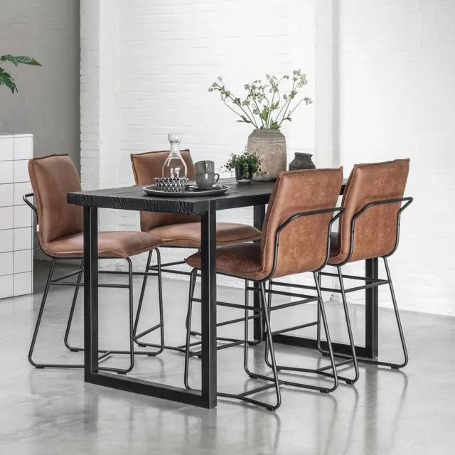 DTP Home Bartafel 'Beam' Teakhout, 150 x 80cm, kleur Zwart, foto 2