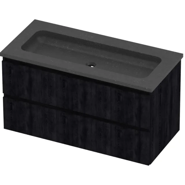 Proline Rollo Badmeubelset Hardsteen Elegant 100x46x54 cm Blue Stone Charcoal Oak Eiken