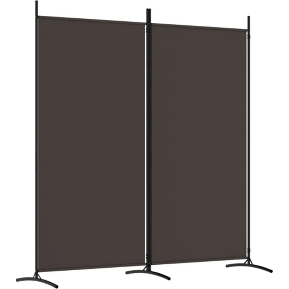vidaXL Kamerscherm met 2 panelen 175x180 cm stof bruin, foto 3