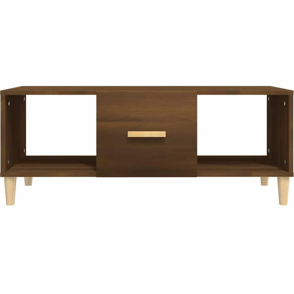 vidaXL Salontafel 102x50x40 cm bewerkt hout bruin eikenkleur, foto 4