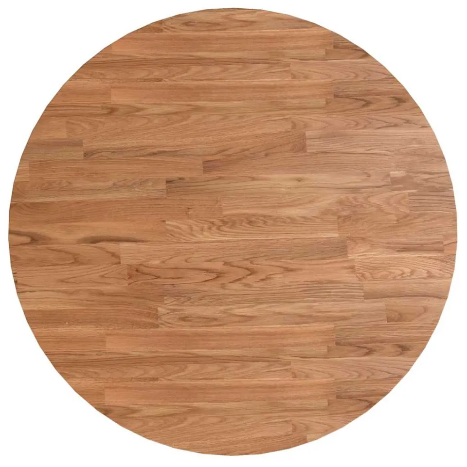 vidaXL Tafelblad rond Ø 60x1,5 cm bewerkt massief eikenhout lichtbruin, foto 2