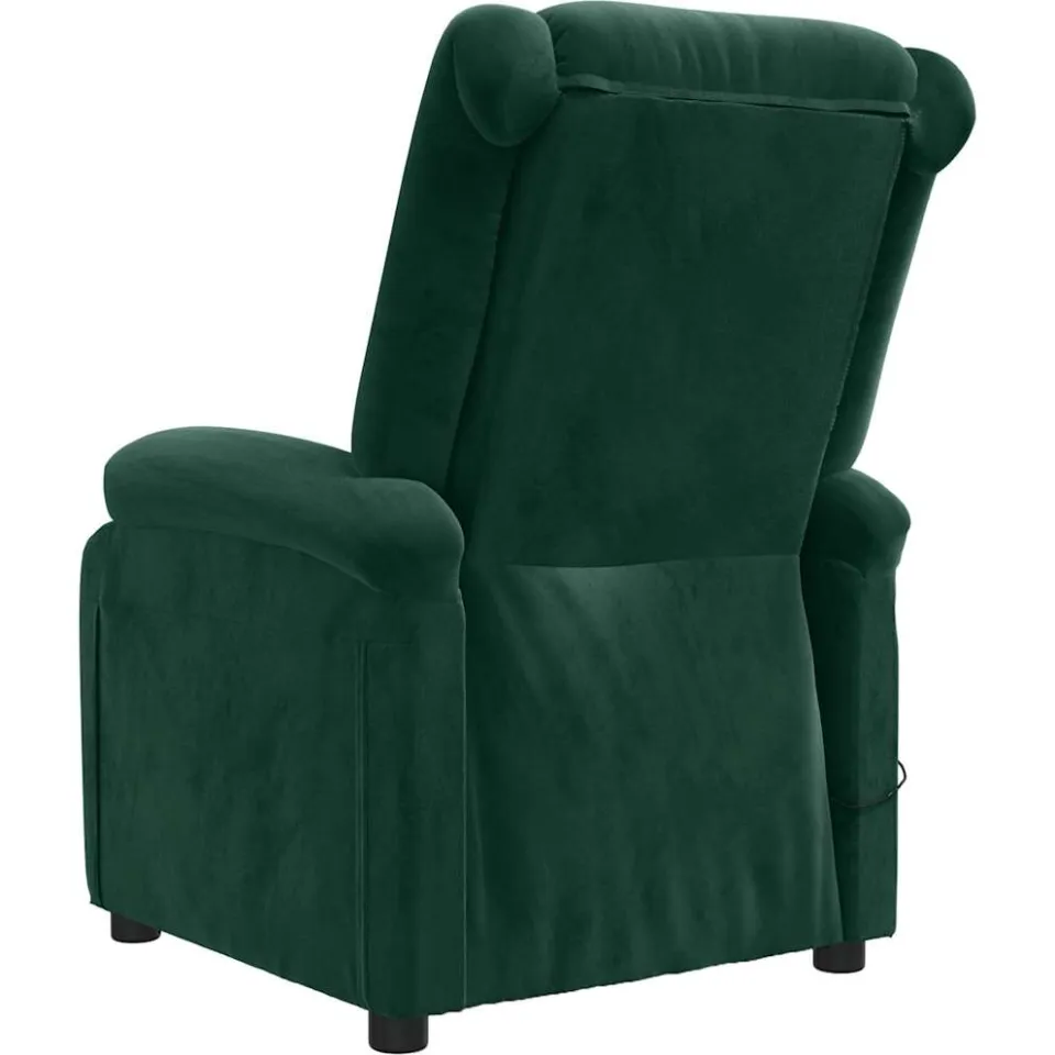 vidaXL Massagestoel fluweel donkergroen groen, foto 4