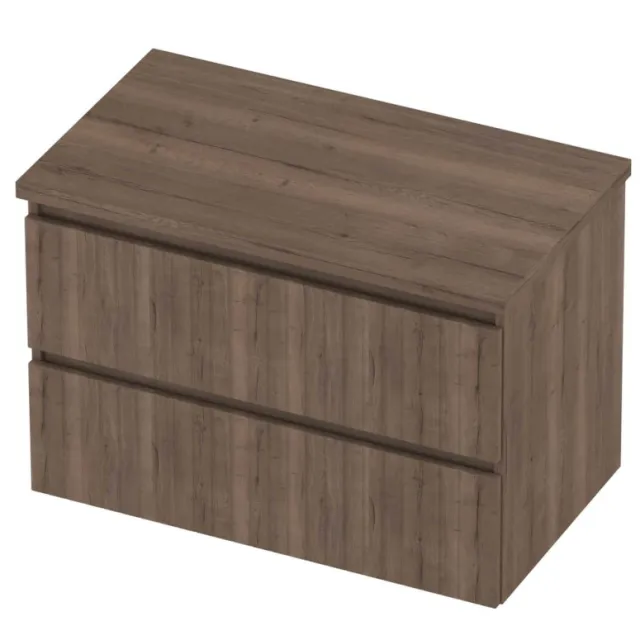 Proline Deck Badmeubelset Symmetrisch Gefreesd 80x46x55 cm Terra Oak Eiken