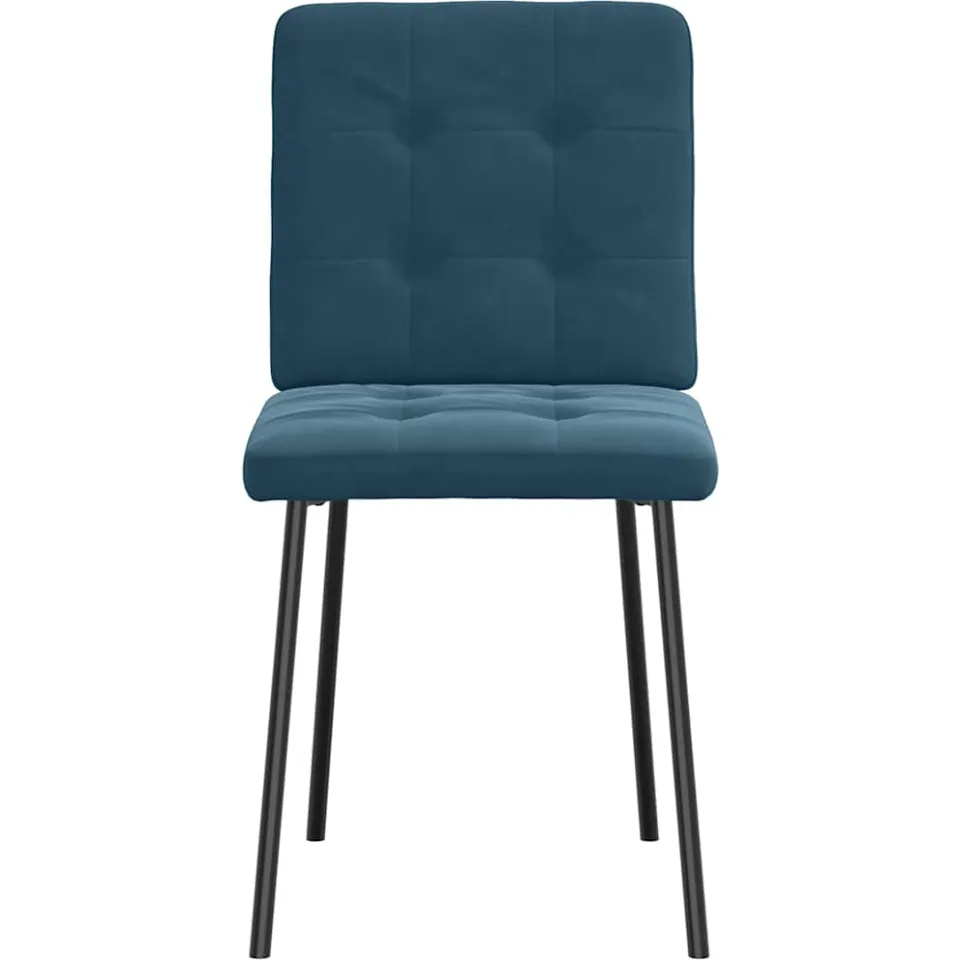 vidaXL Eetkamerstoelen 6 st fluweel blauw
