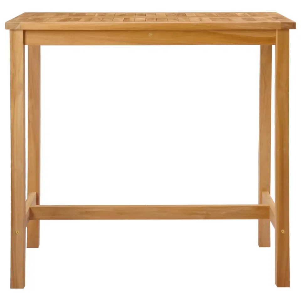 vidaXL Bartafel Naturel 110 x 60 x 105 cm Massief Teakhout Bruin
